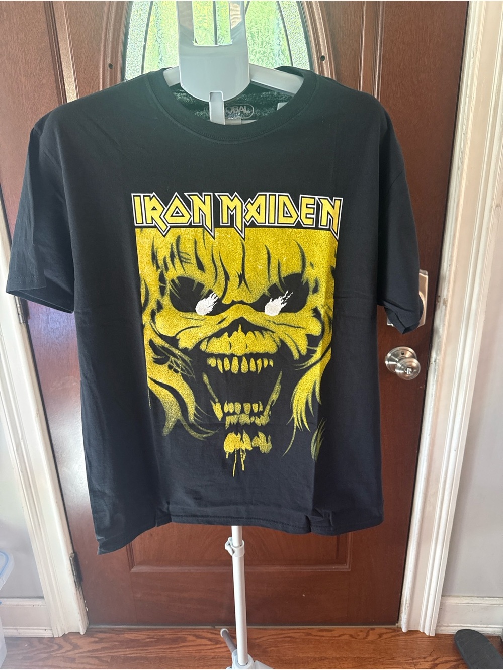 Men’s Black Graphic T-Shirt with Yellow Print